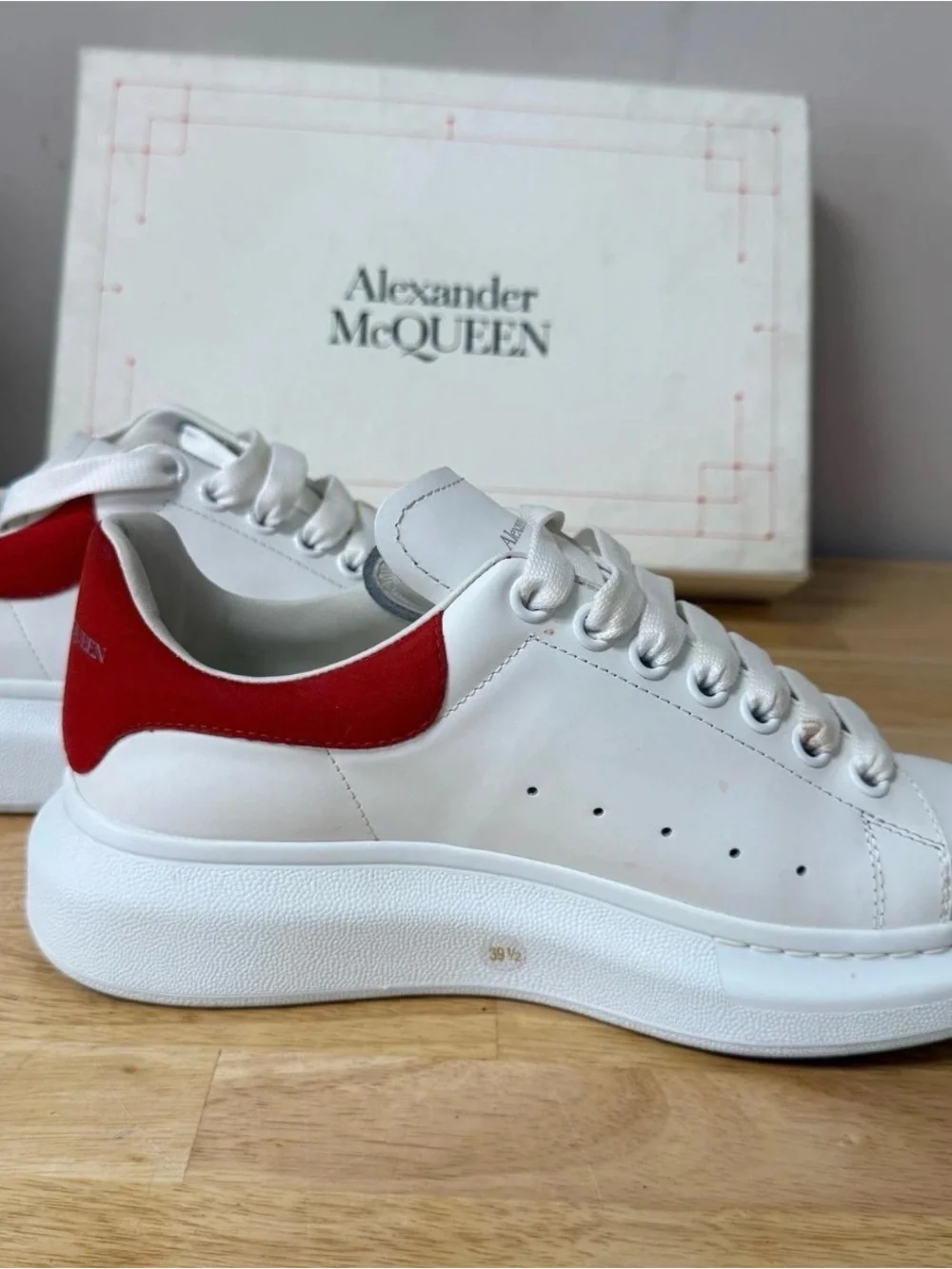 Alexander Mcqueen White / Red Oversized Sneakers EU 39.5 E / US M 6.5 US W 9.5